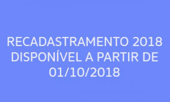 Recadastramento 2018