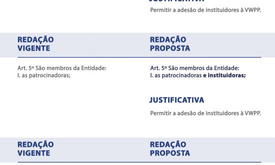 Quadro comparativo alterações estatuto